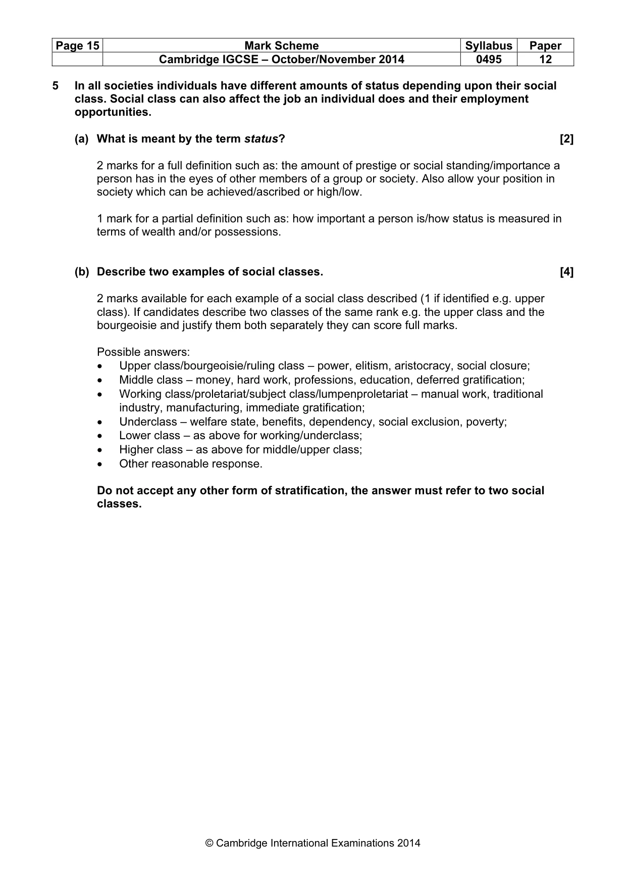 Mark scheme, page 15 of 23