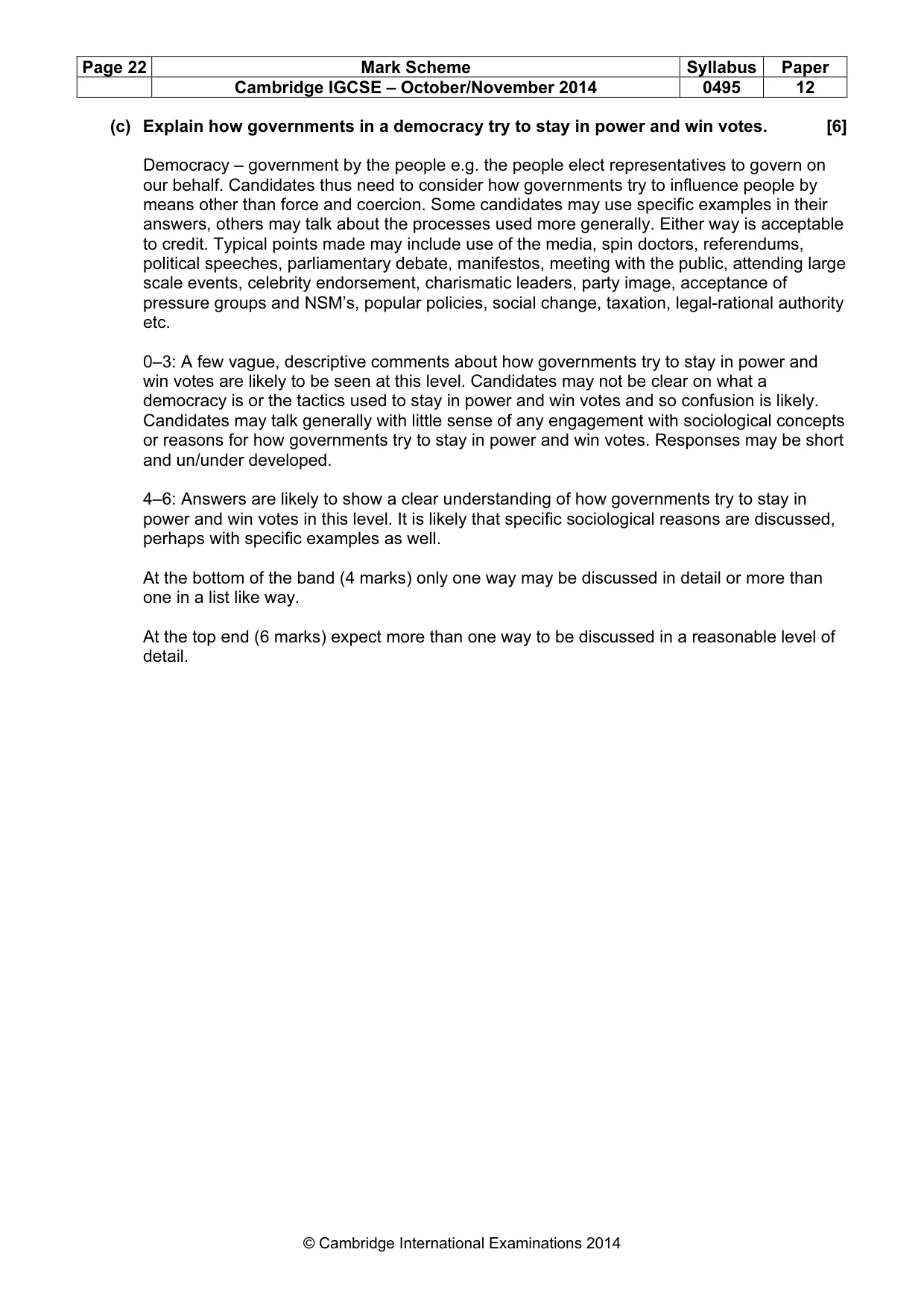 Mark scheme, page 22 of 23