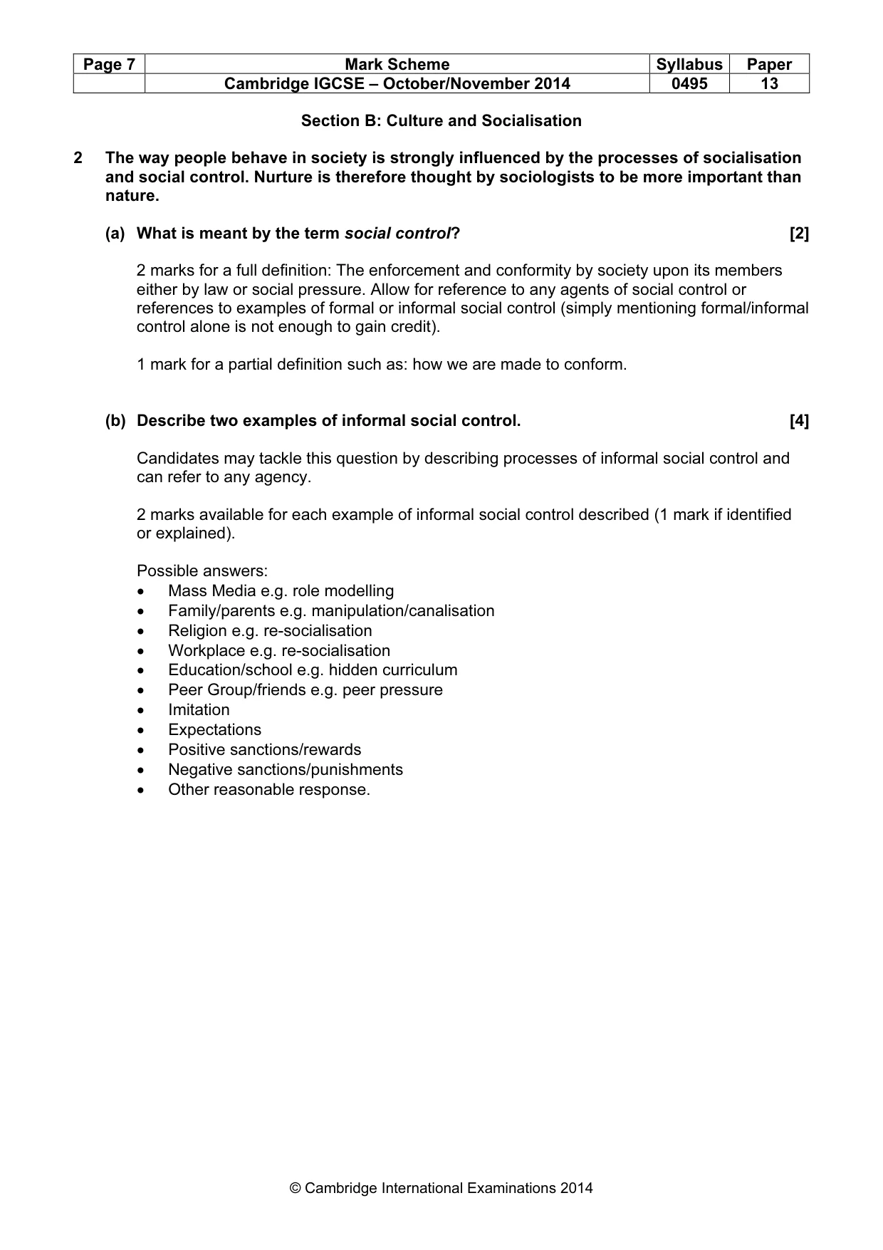 Mark scheme, page 7 of 23