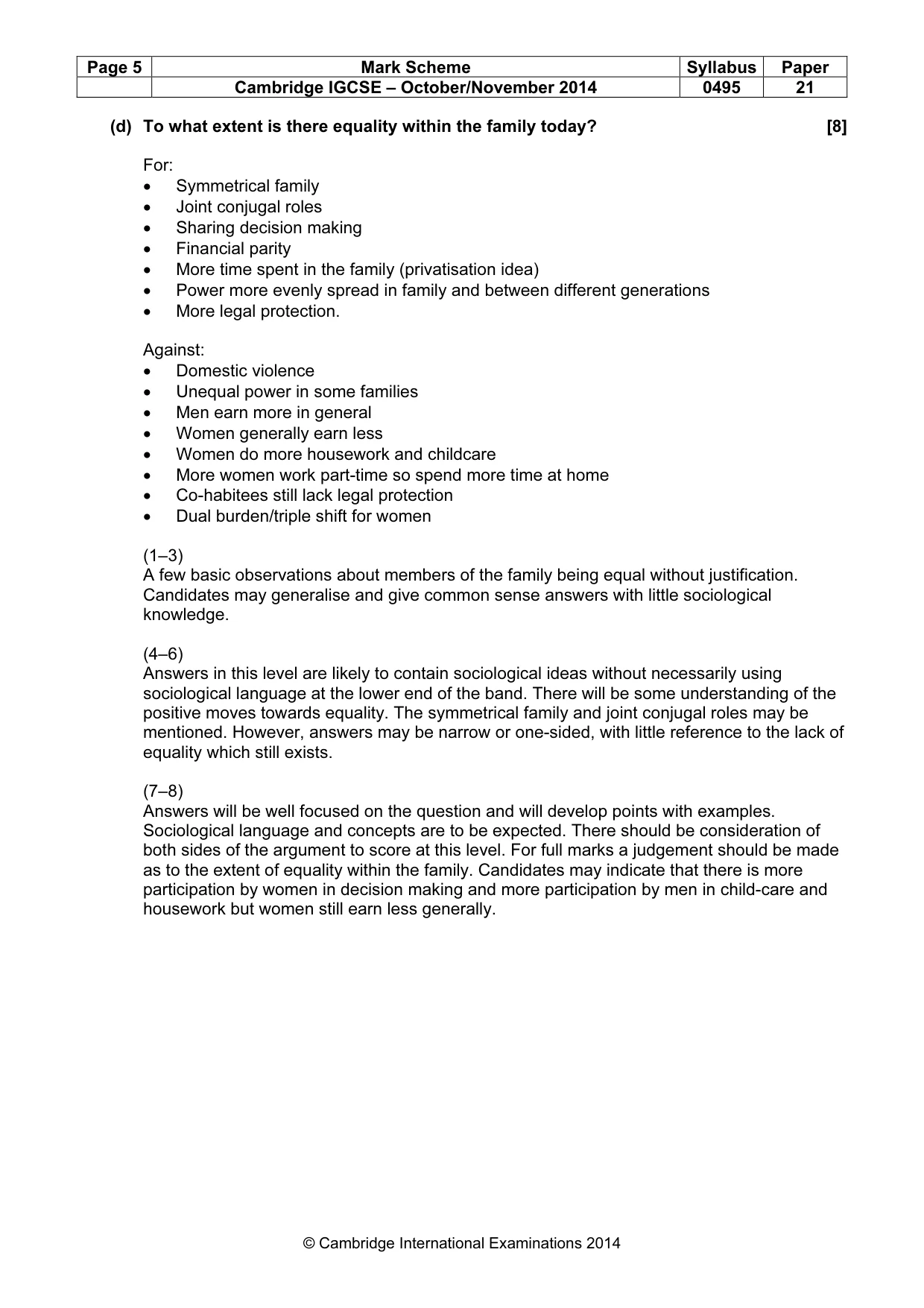 Mark scheme, page 5 of 17