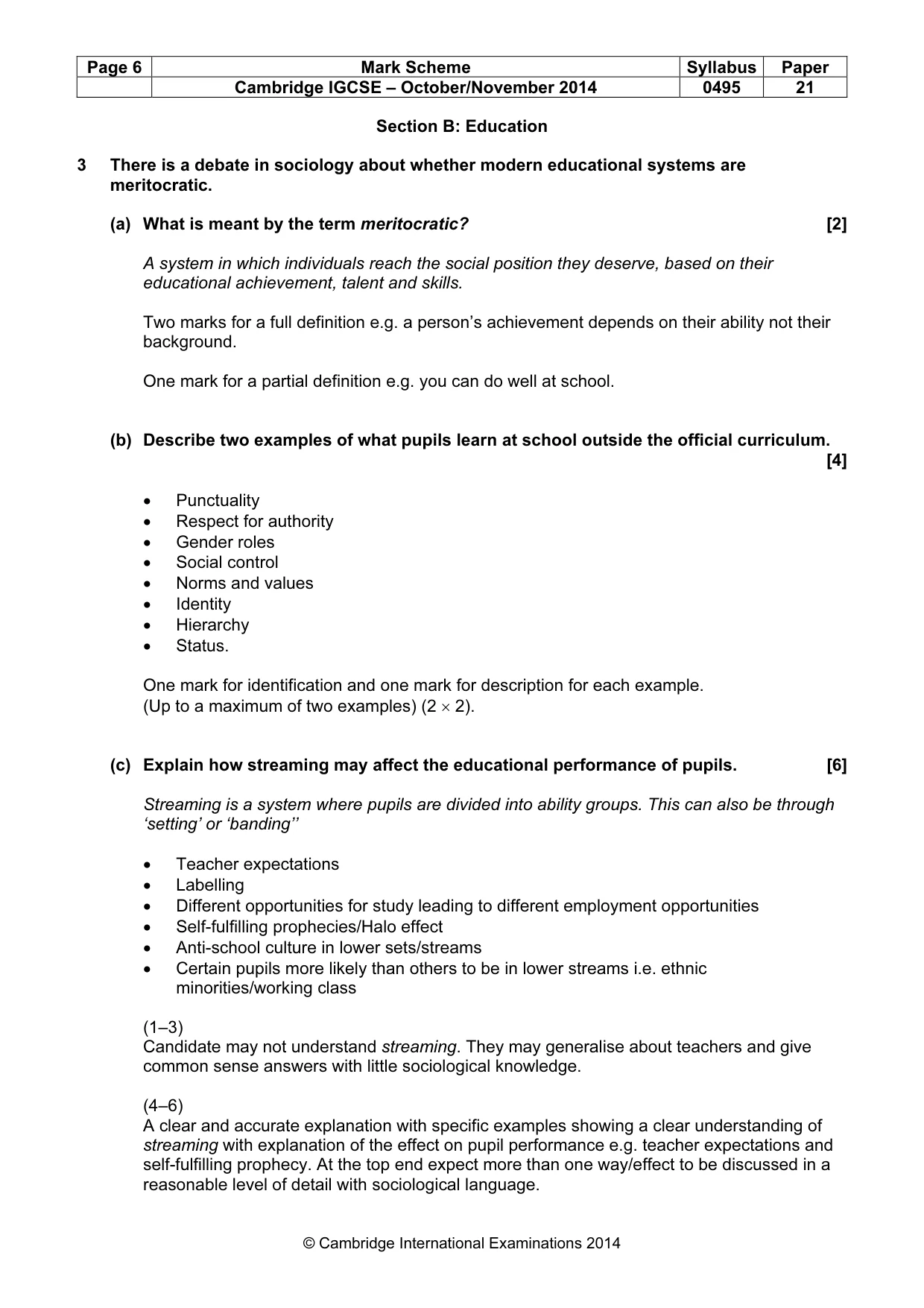 Mark scheme, page 6 of 17