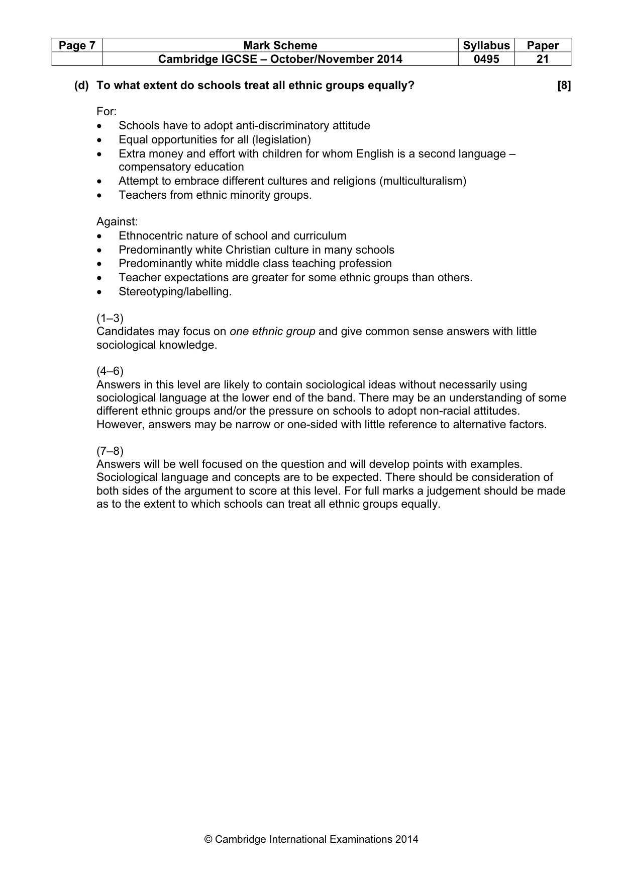 Mark scheme, page 7 of 17