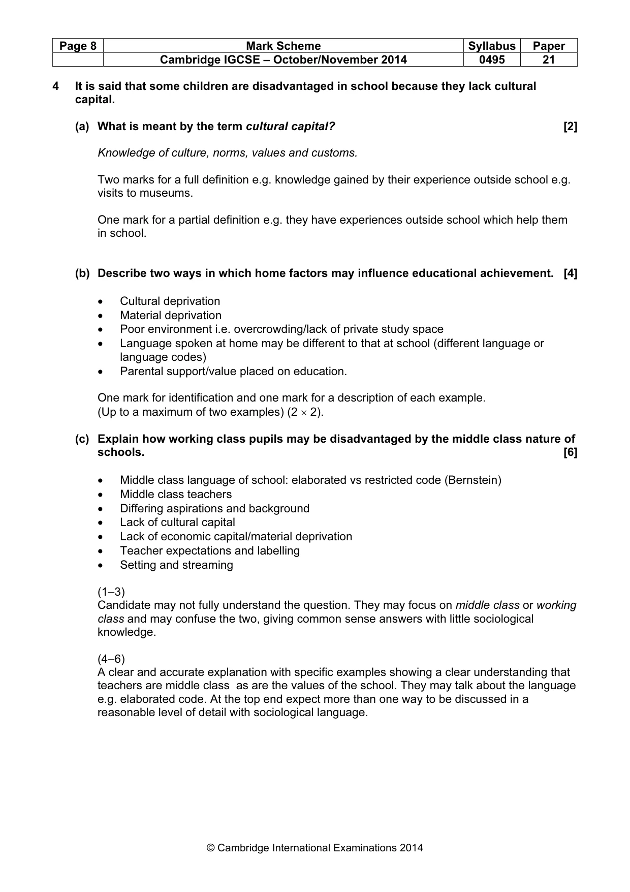 Mark scheme, page 8 of 17