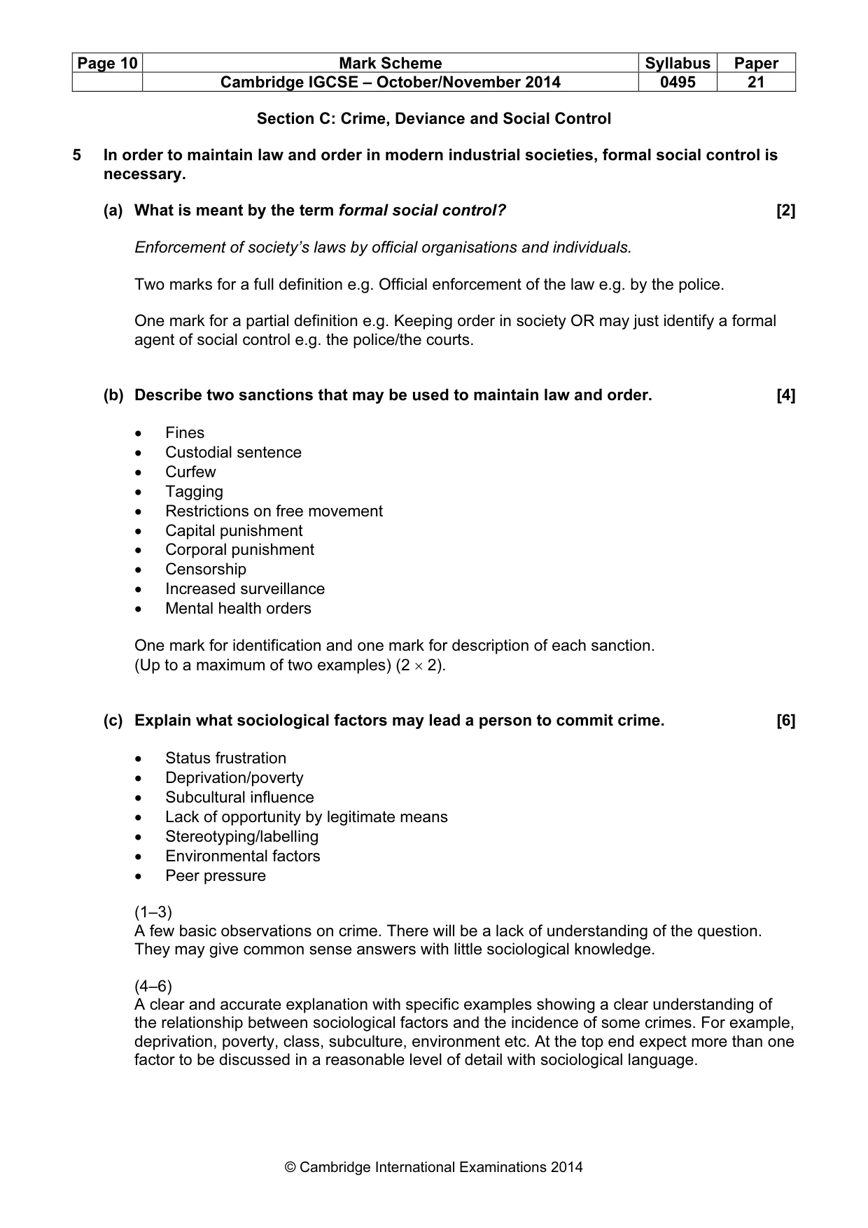 Mark scheme, page 10 of 17