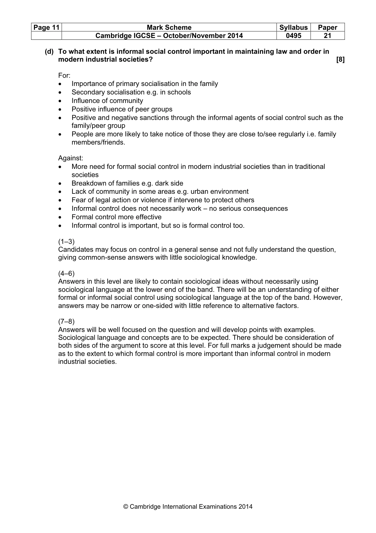 Mark scheme, page 11 of 17