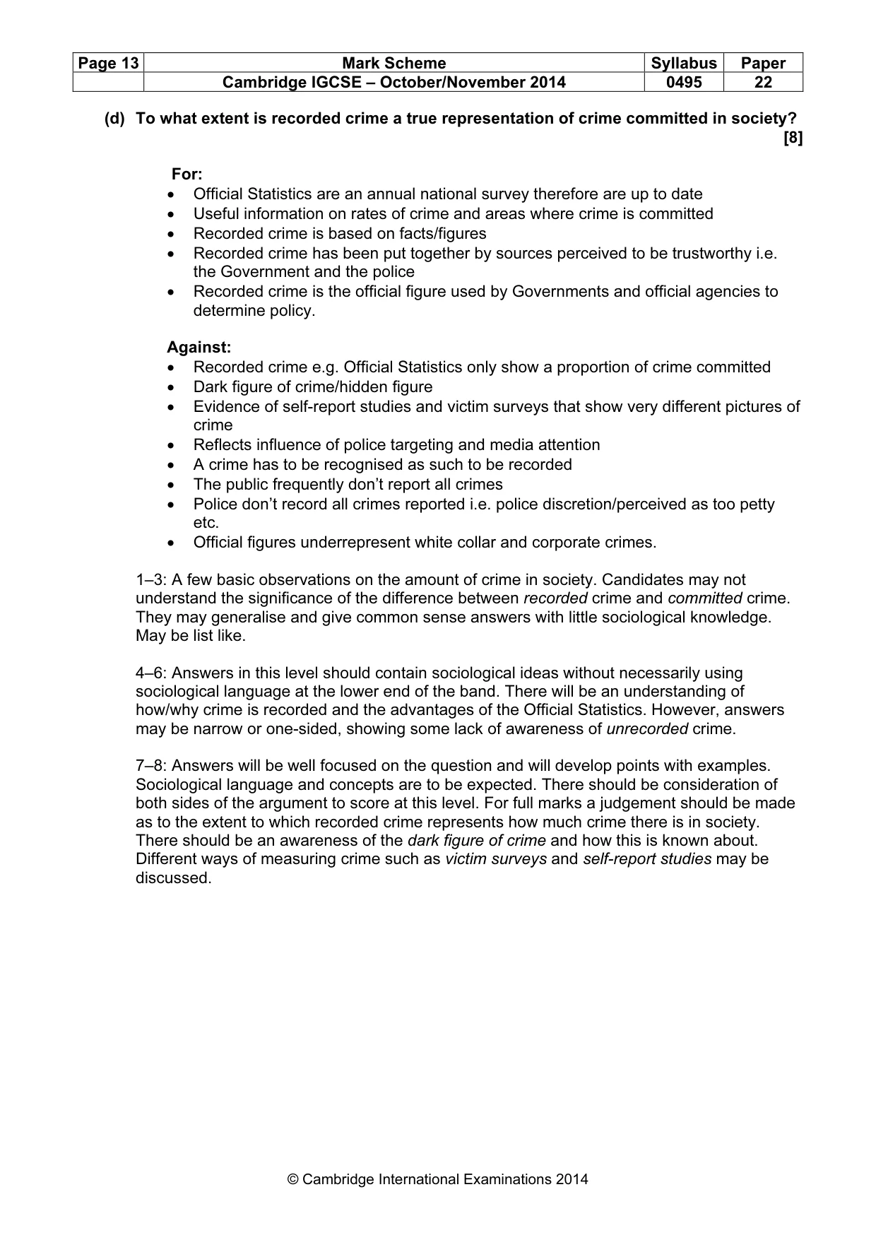 Mark scheme, page 13 of 20