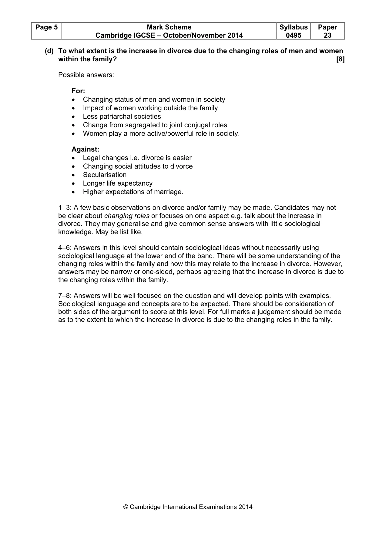 Mark scheme, page 5 of 20