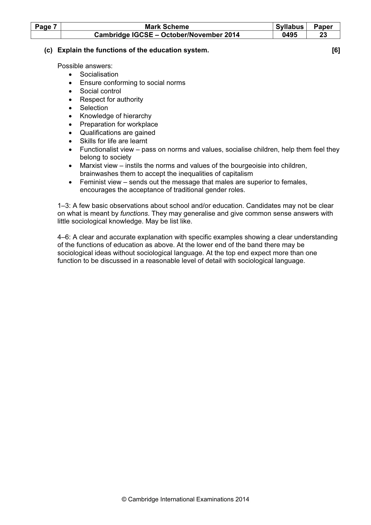 Mark scheme, page 7 of 20