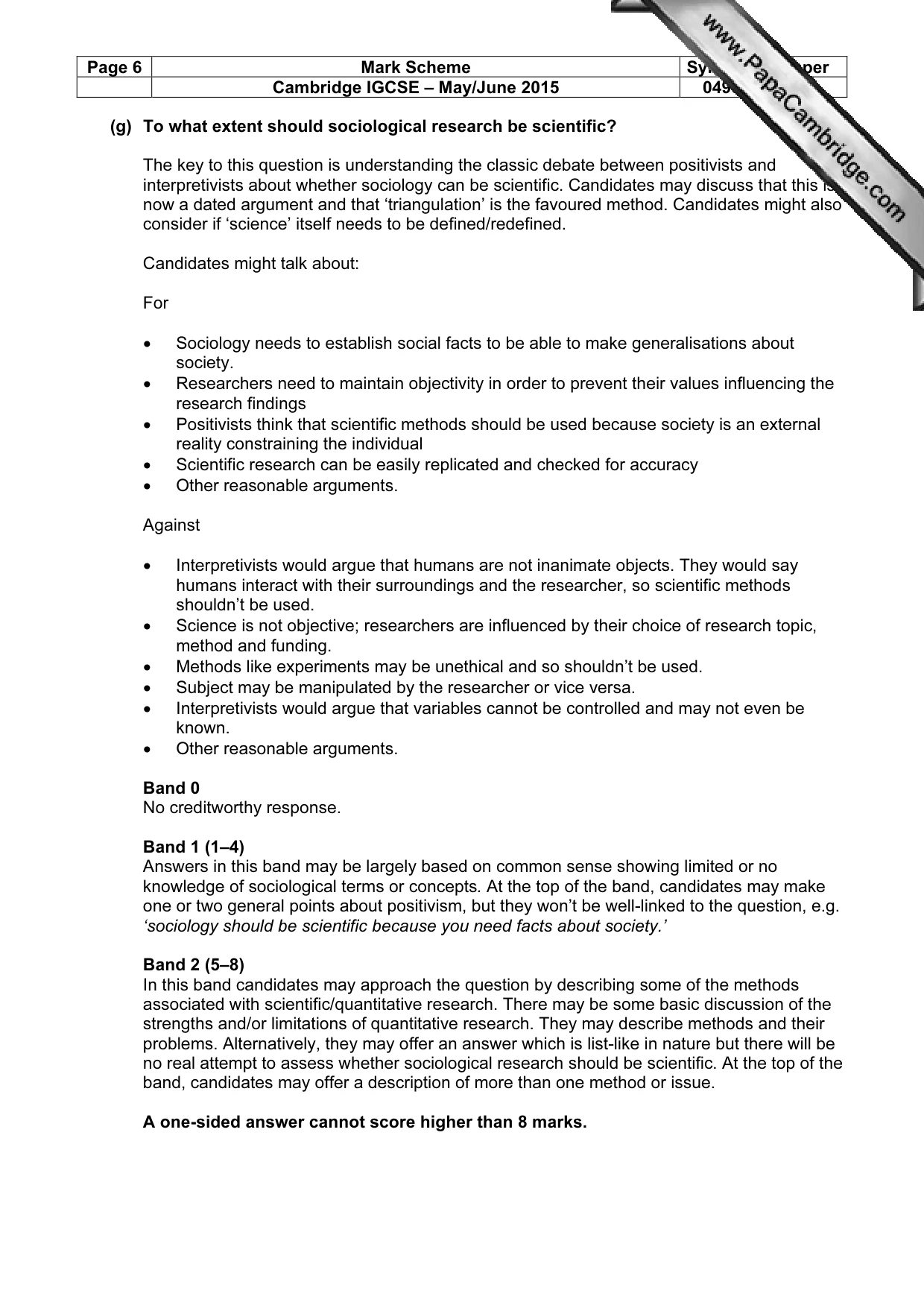Mark scheme, page 6 of 15