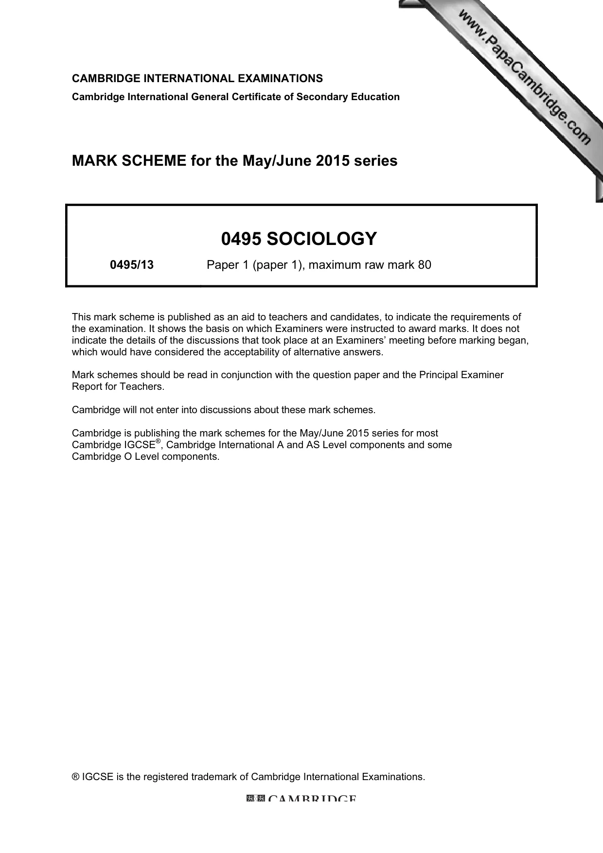 Mark scheme, page 1 of 16