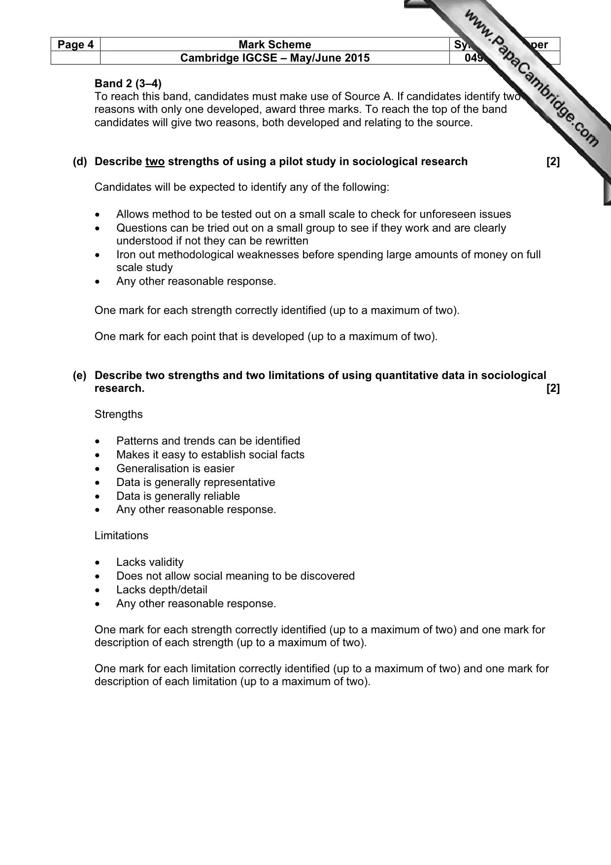 Mark scheme, page 4 of 16