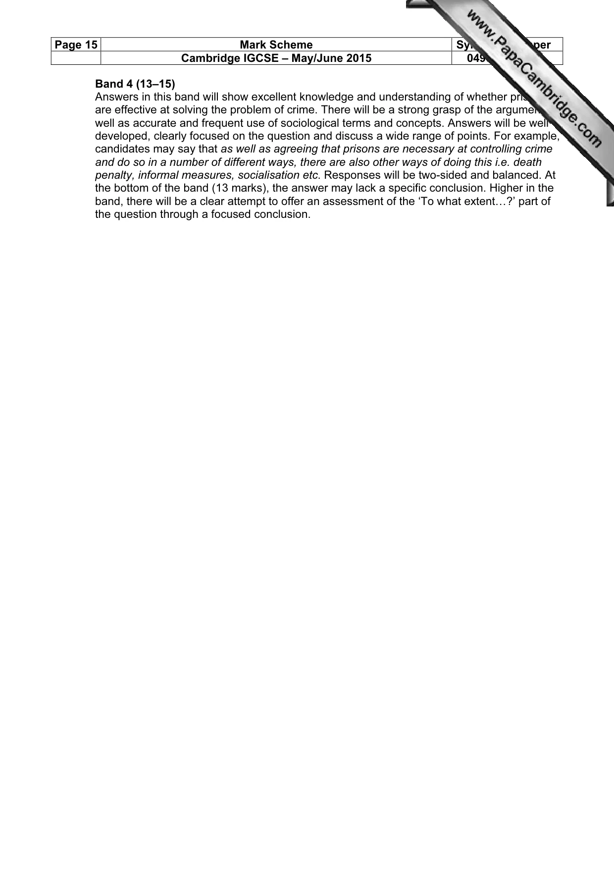 Mark scheme, page 15 of 19