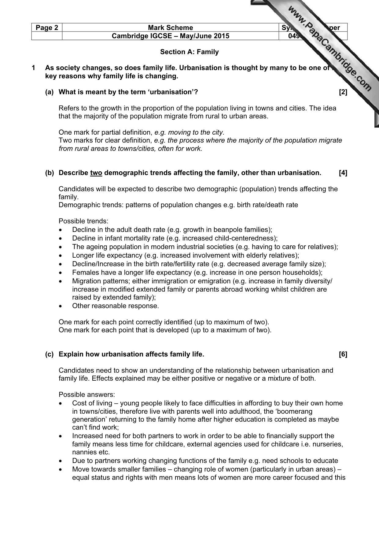 Mark scheme, page 2 of 19
