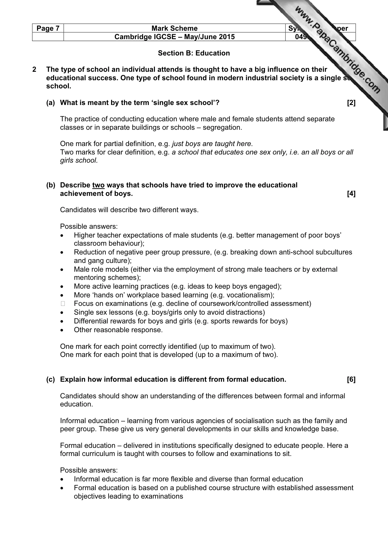 Mark scheme, page 7 of 19