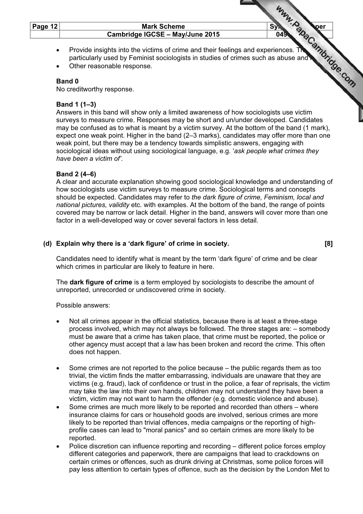 Mark scheme, page 12 of 19