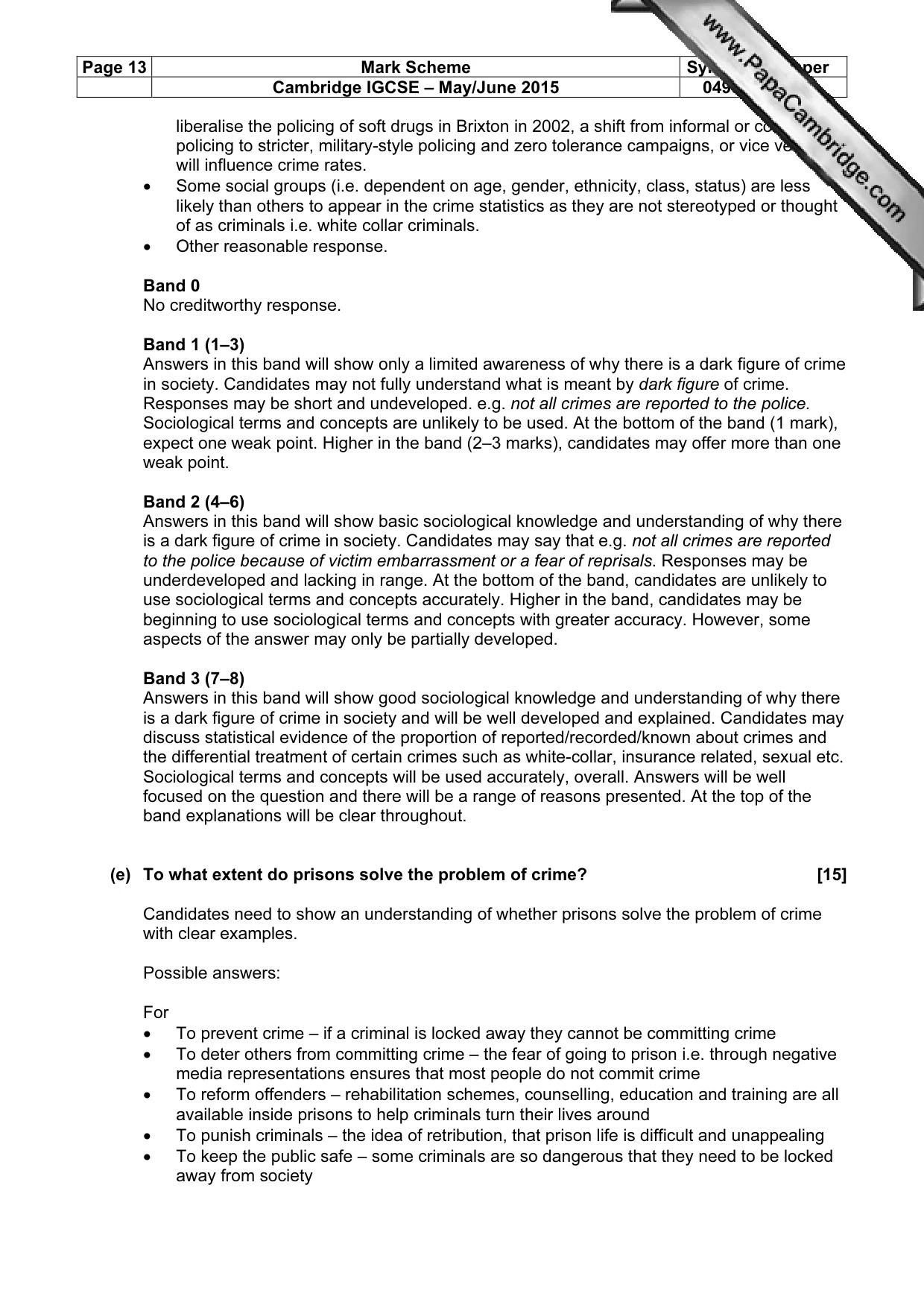 Mark scheme, page 13 of 19