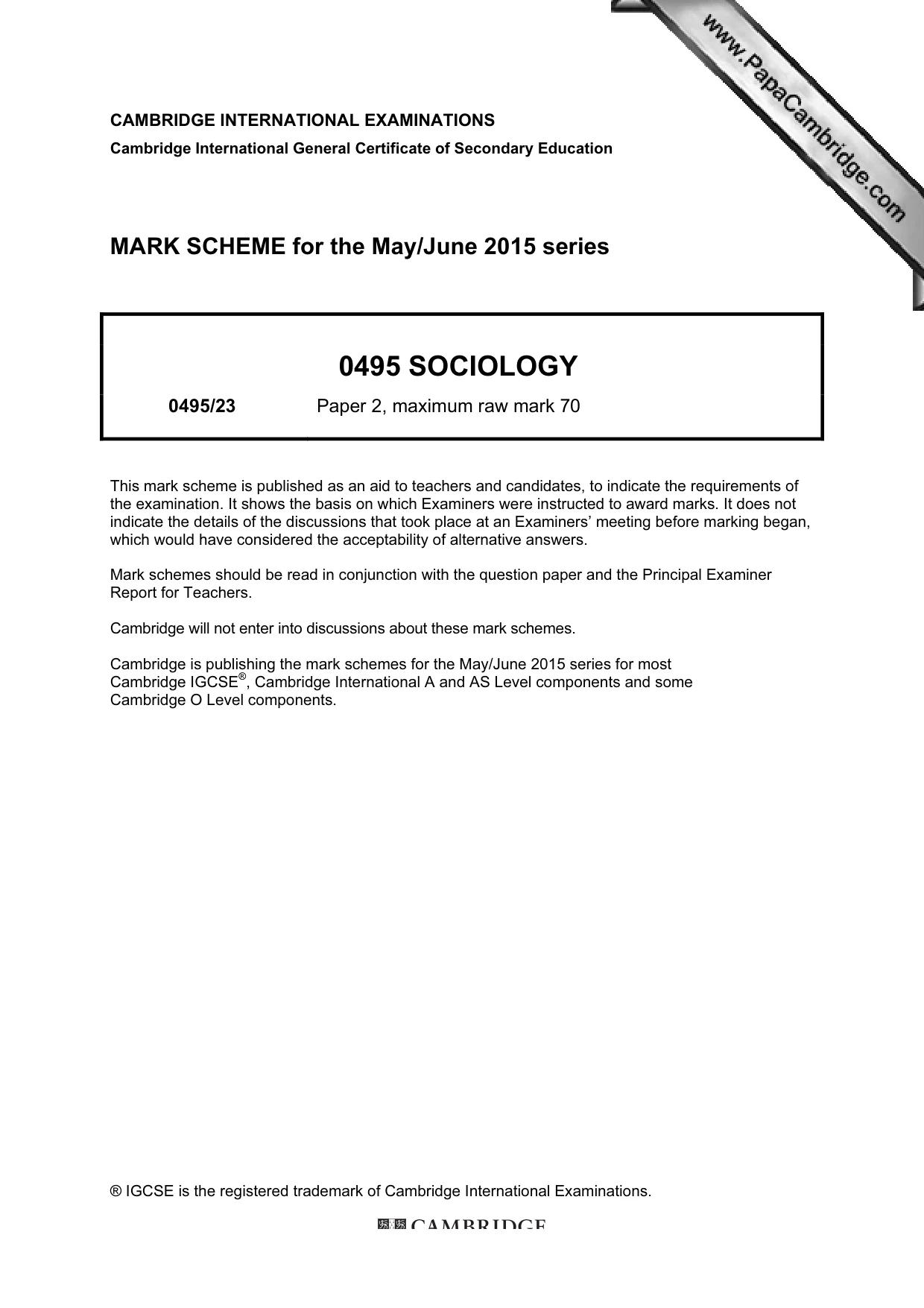 Mark scheme, page 1 of 22