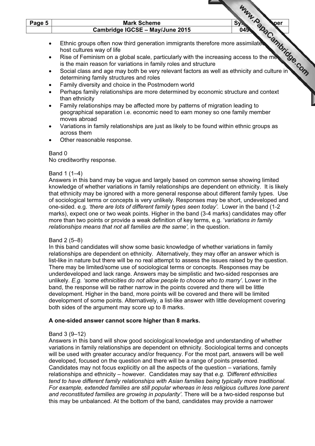 Mark scheme, page 5 of 22