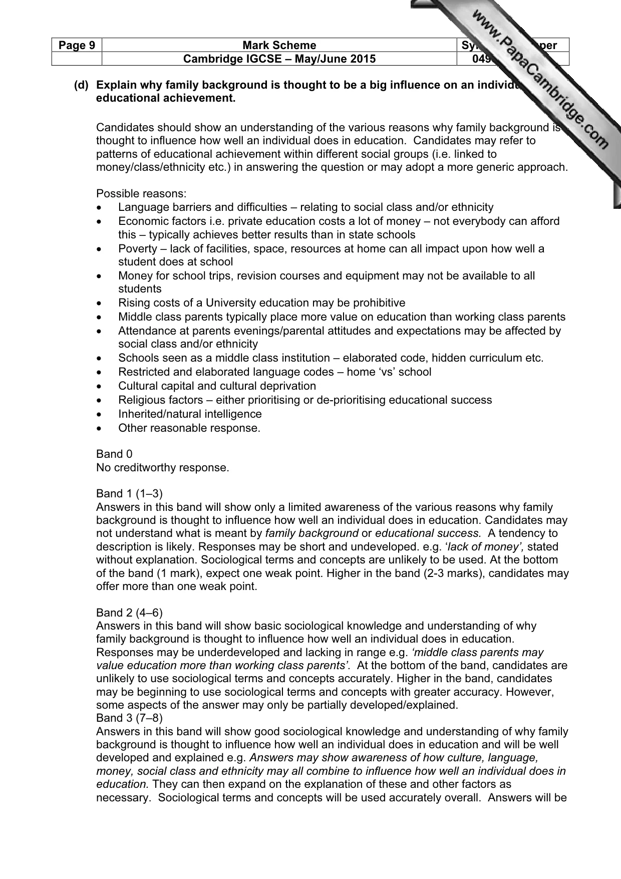 Mark scheme, page 9 of 22