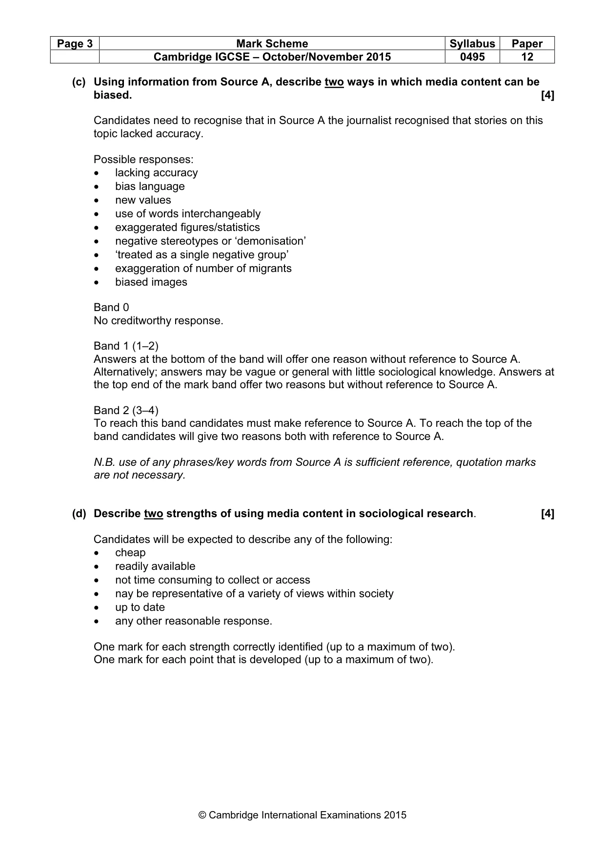 Mark scheme, page 3 of 14