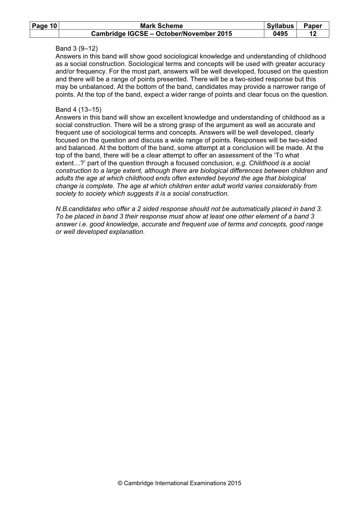 Mark scheme, page 10 of 14
