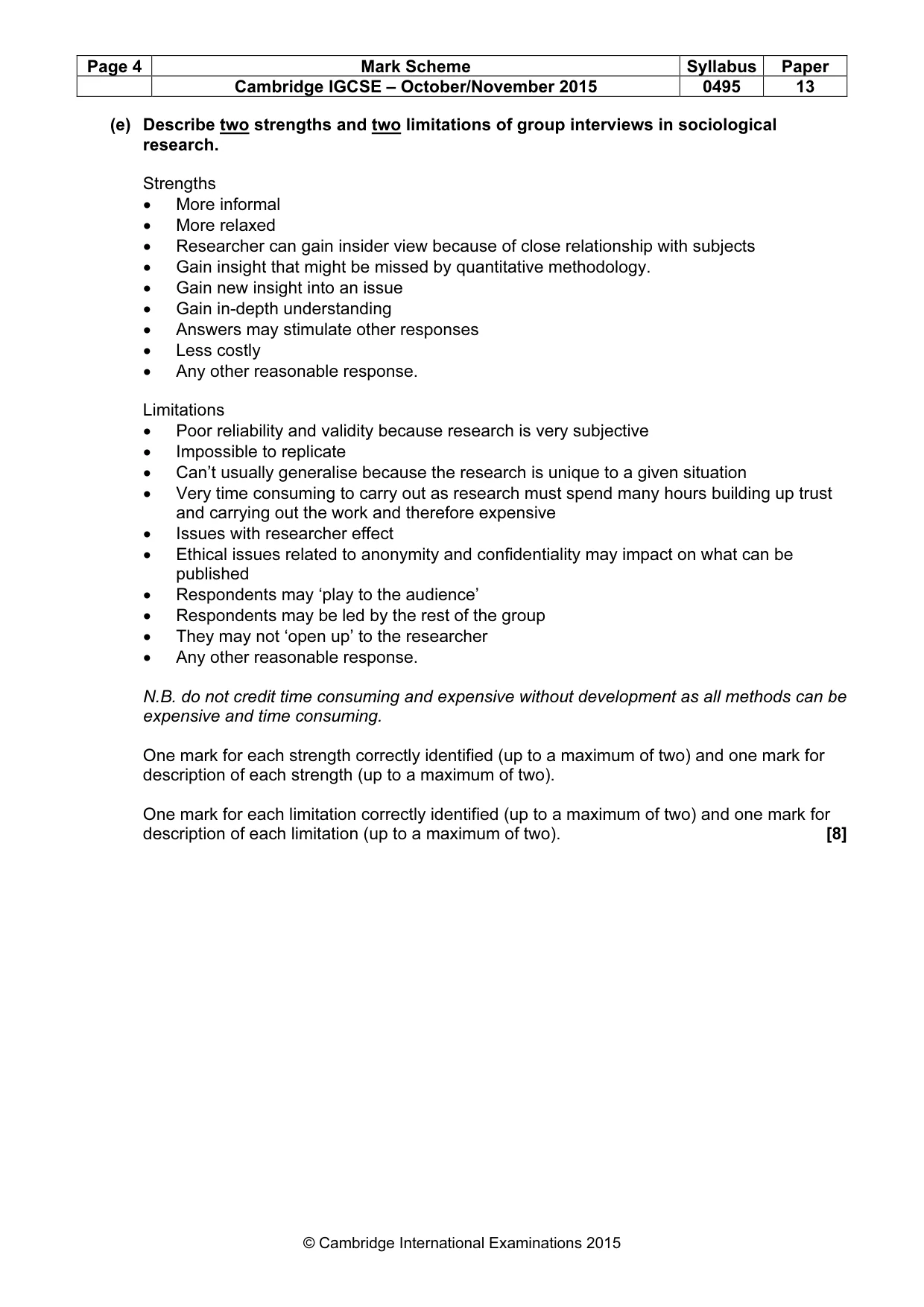 Mark scheme, page 4 of 15
