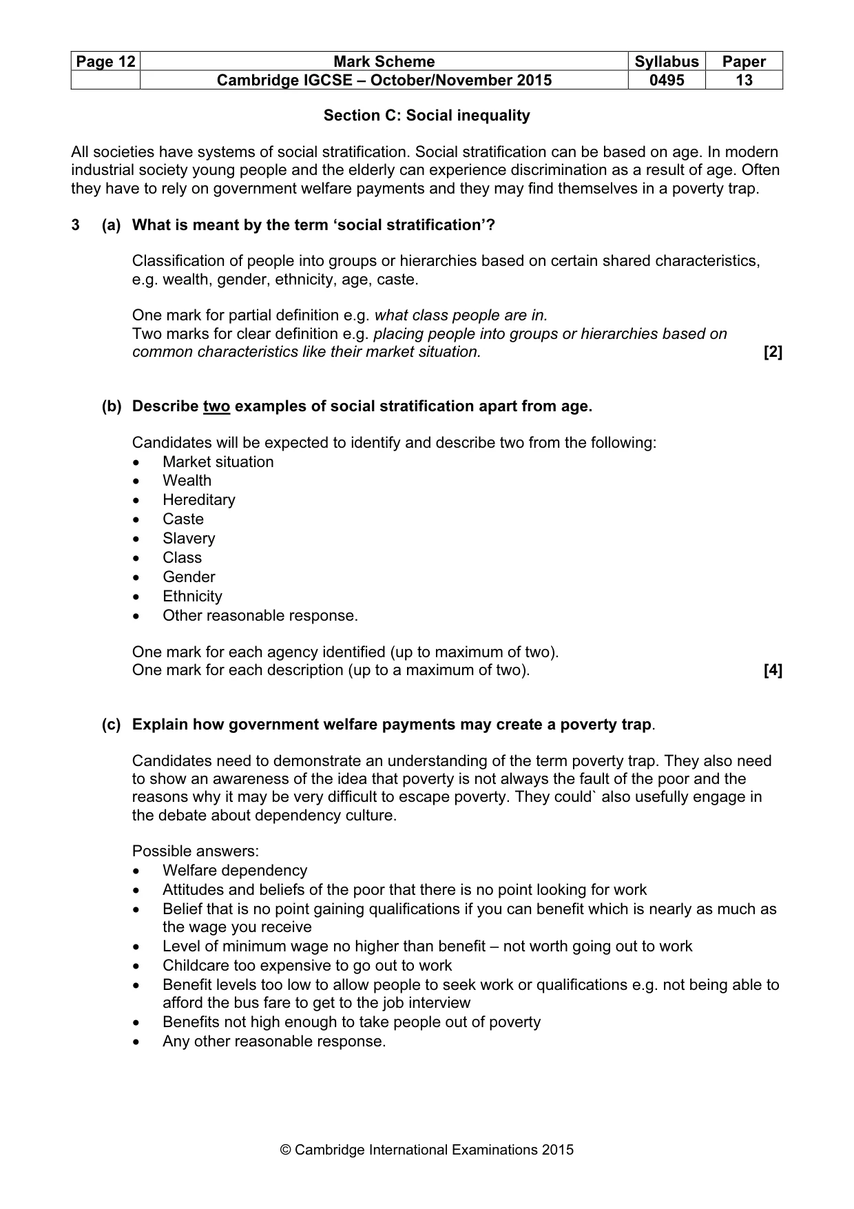 Mark scheme, page 12 of 15
