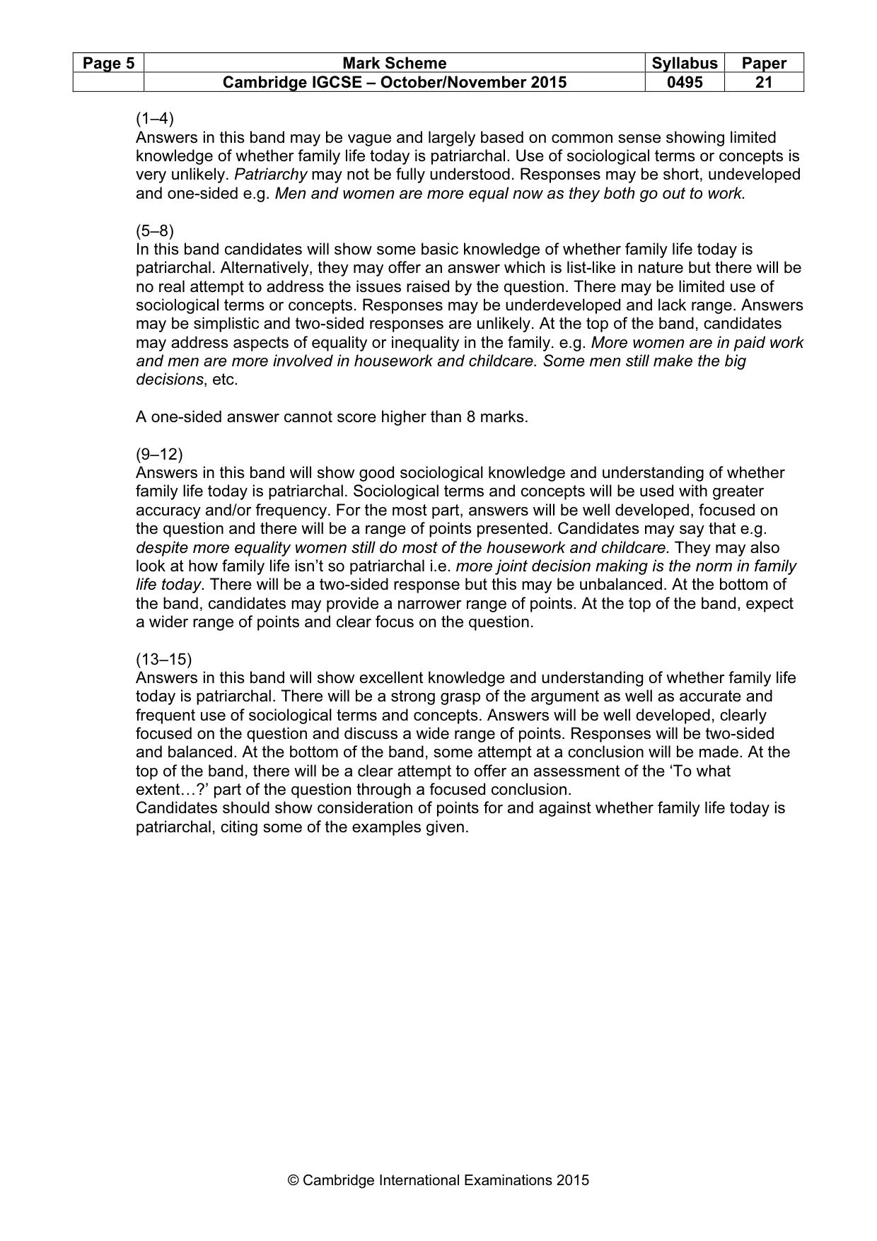 Mark scheme, page 5 of 17
