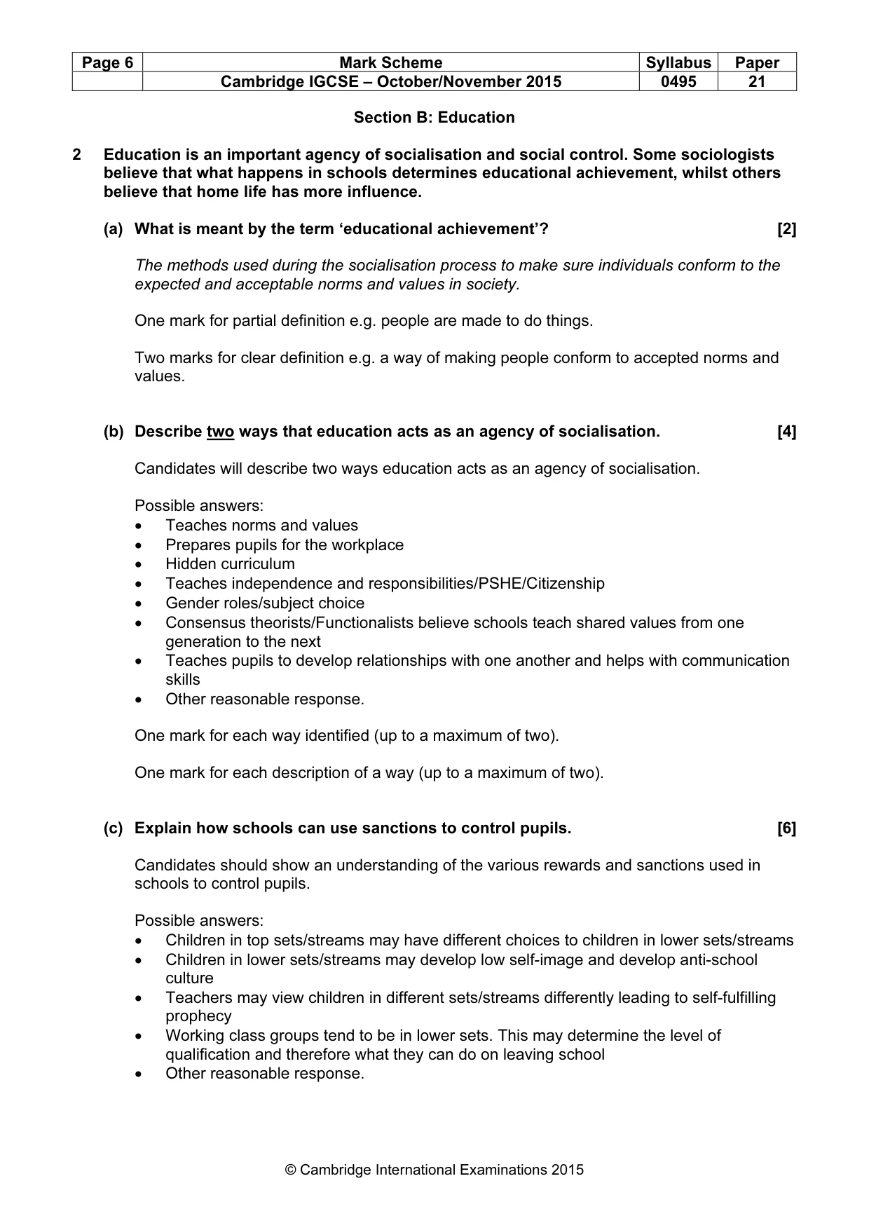 Mark scheme, page 6 of 17