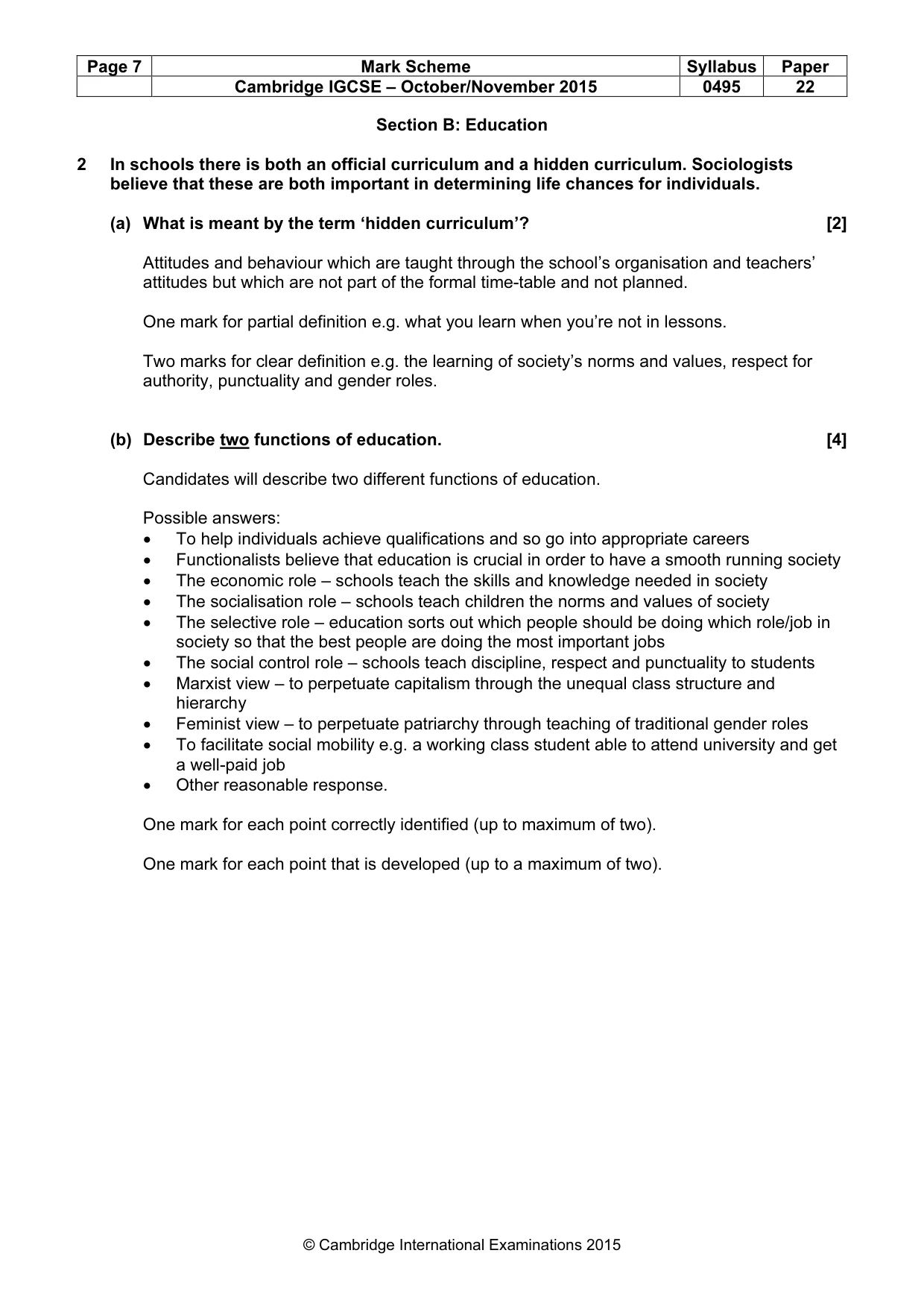 Mark scheme, page 7 of 21