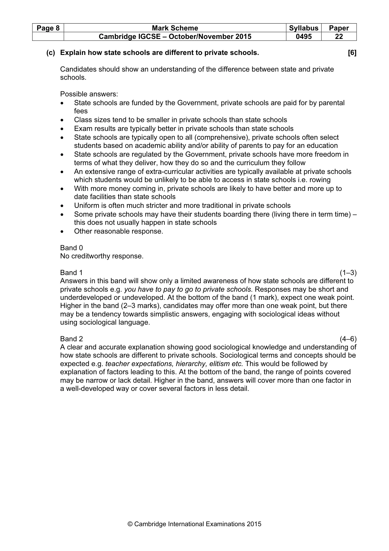 Mark scheme, page 8 of 21