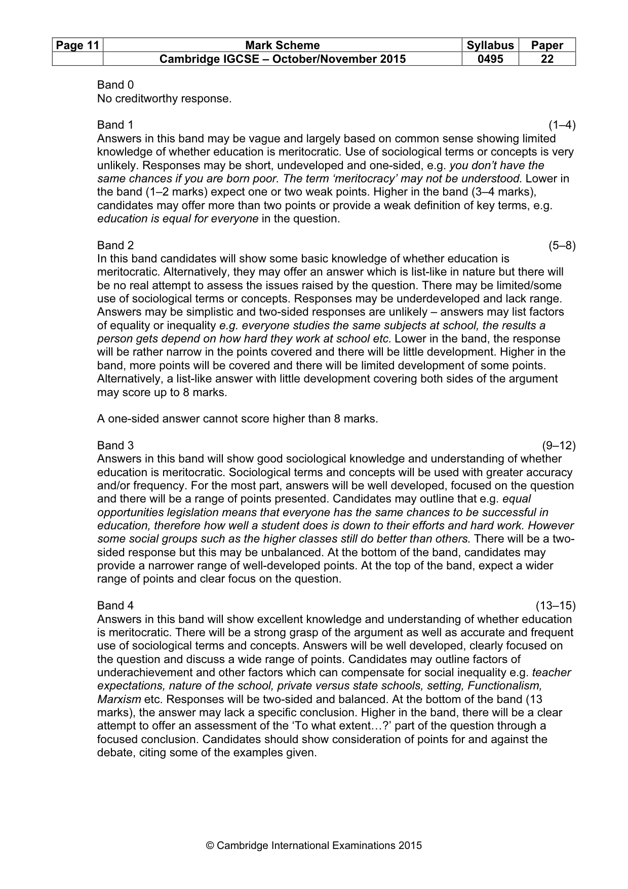 Mark scheme, page 11 of 21
