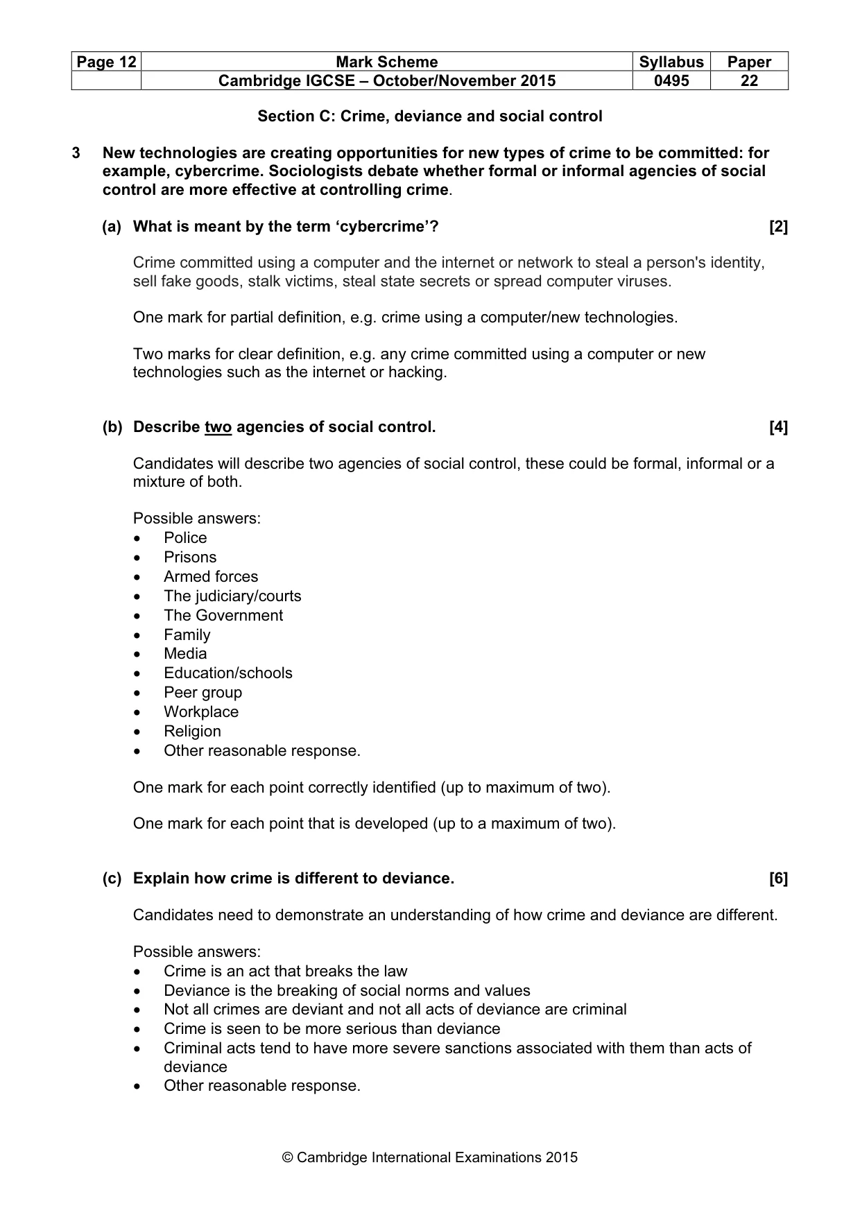 Mark scheme, page 12 of 21