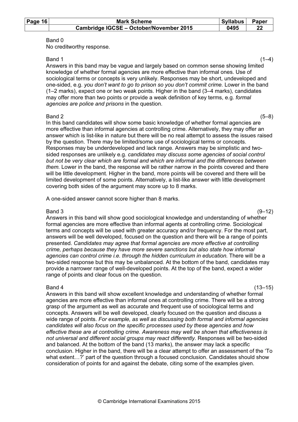 Mark scheme, page 16 of 21