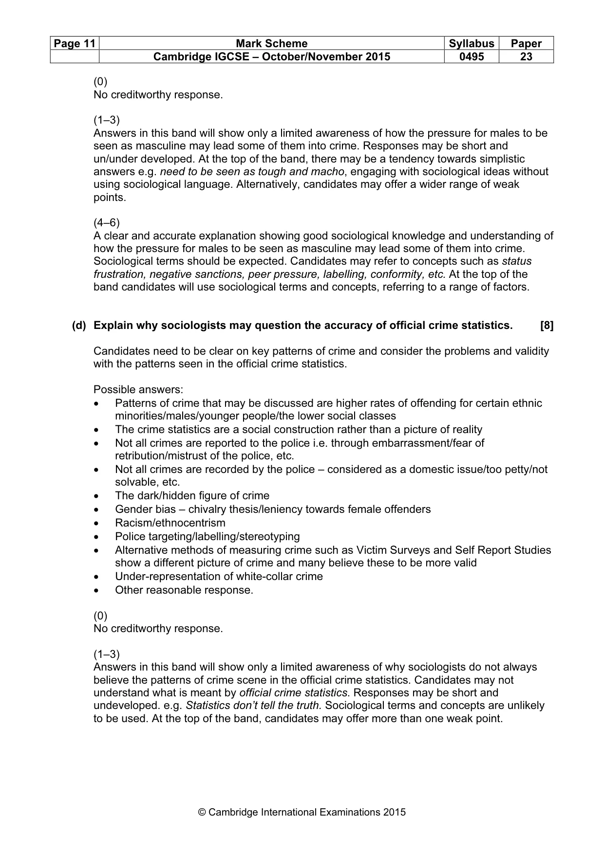 Mark scheme, page 11 of 17