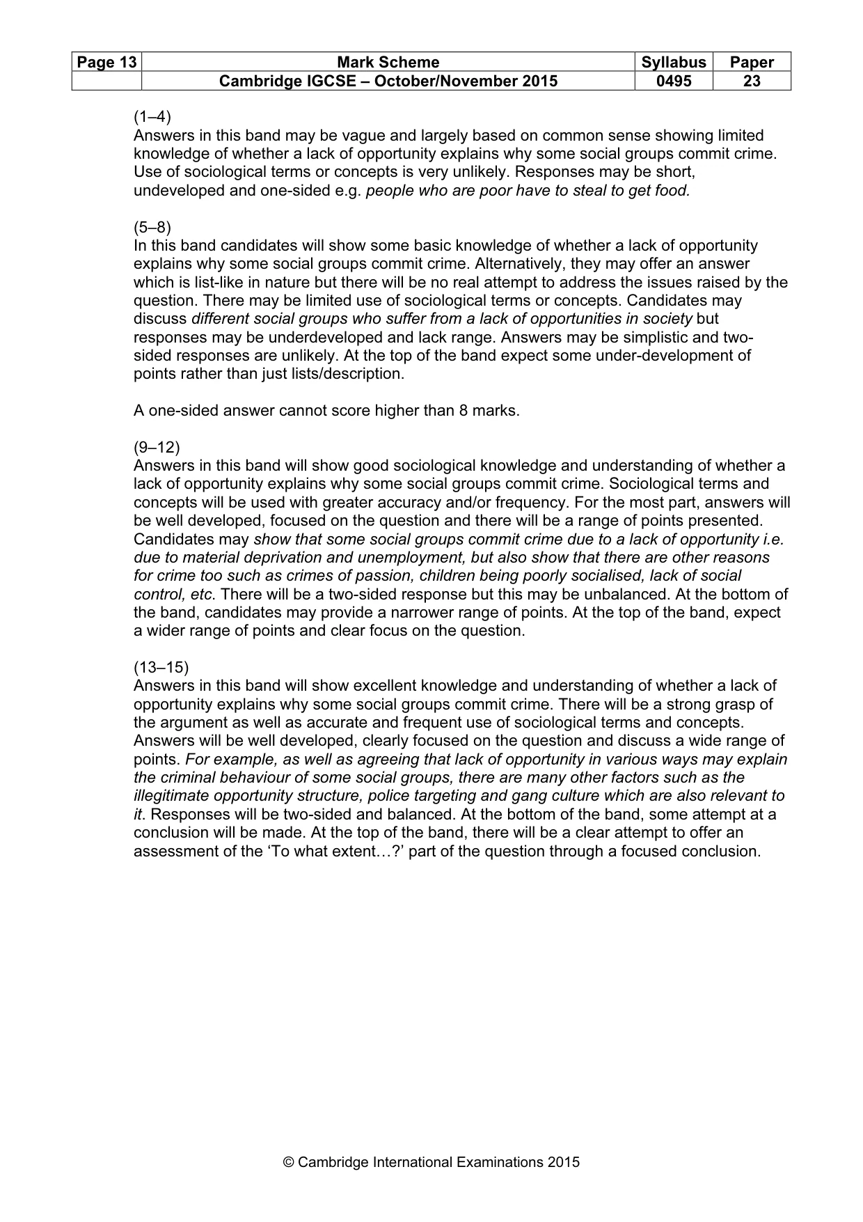 Mark scheme, page 13 of 17