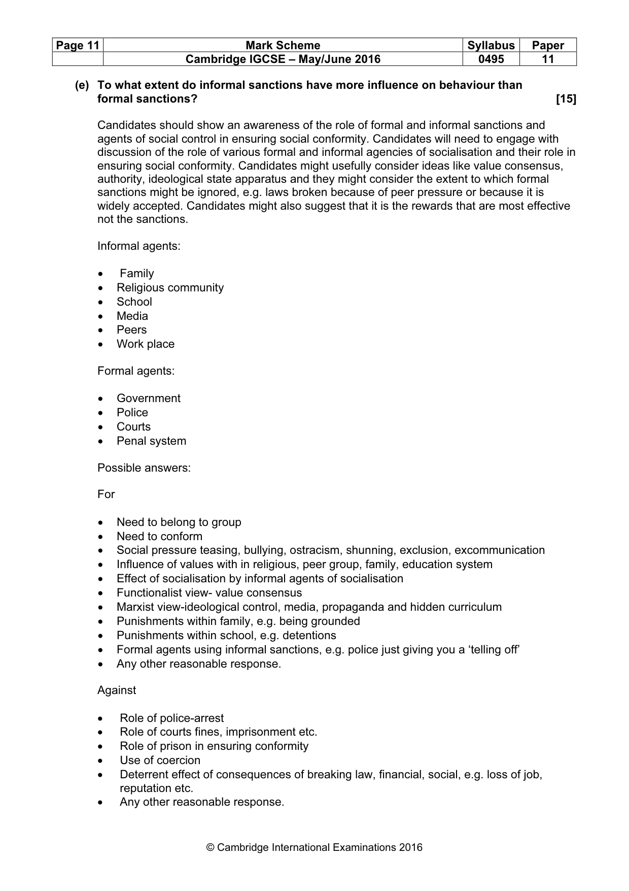 Mark scheme, page 11 of 17