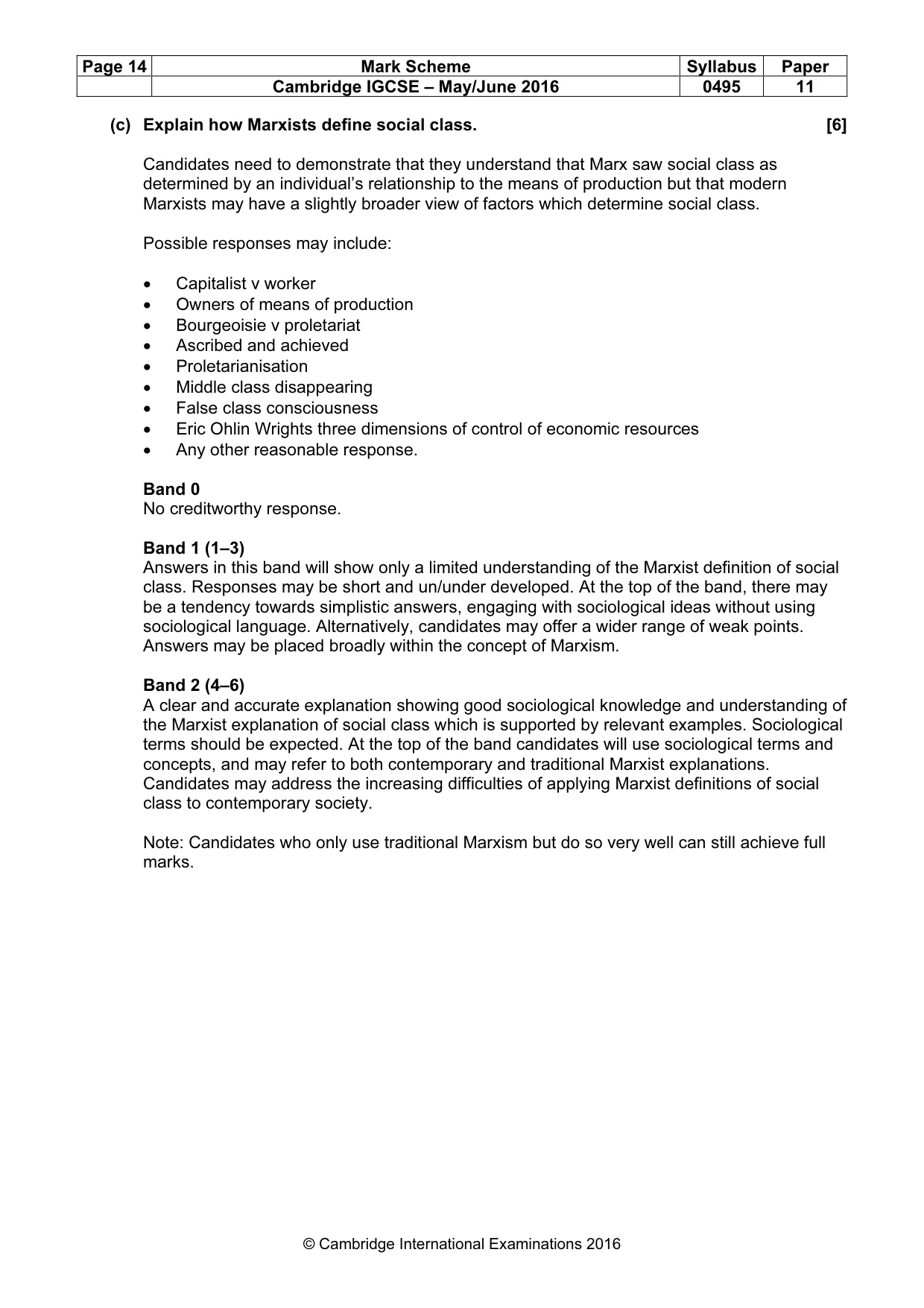 Mark scheme, page 14 of 17