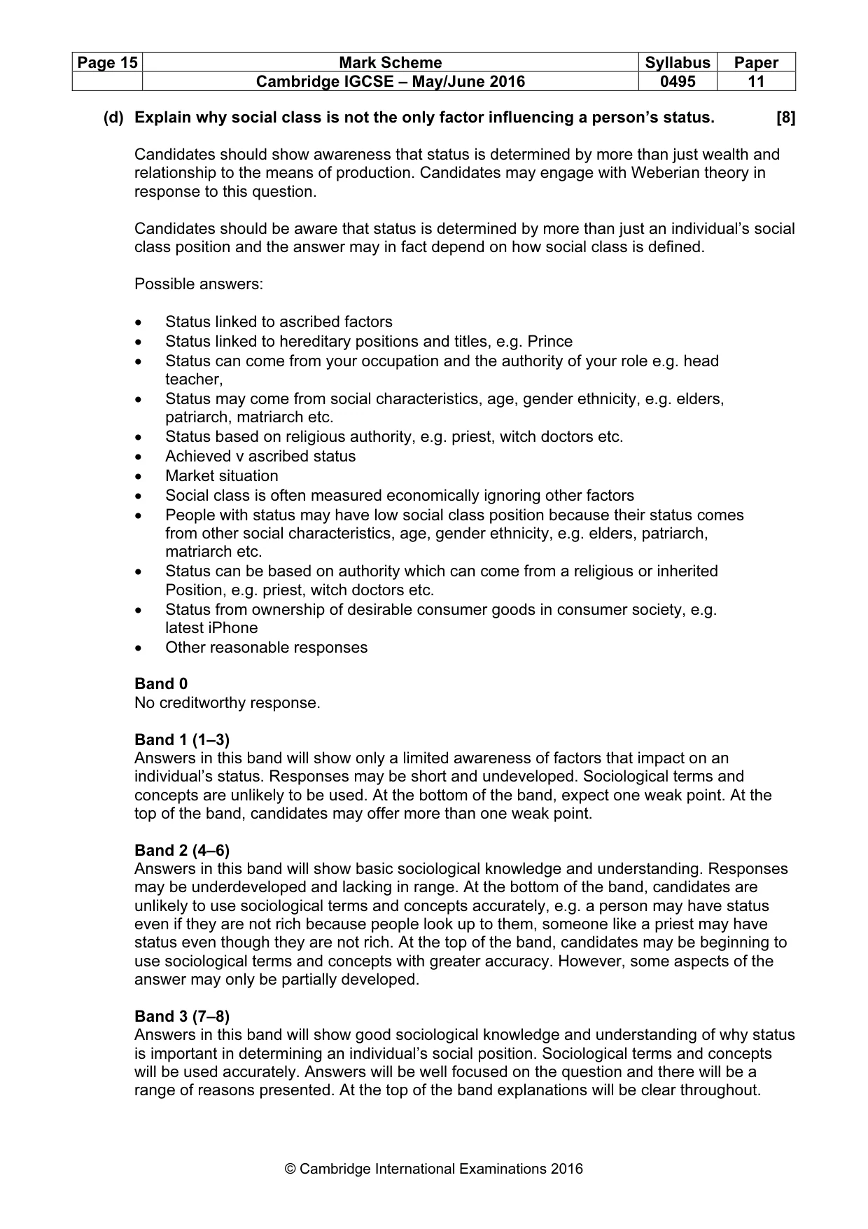 Mark scheme, page 15 of 17