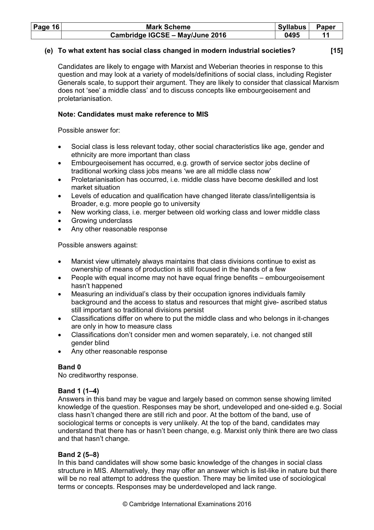 Mark scheme, page 16 of 17