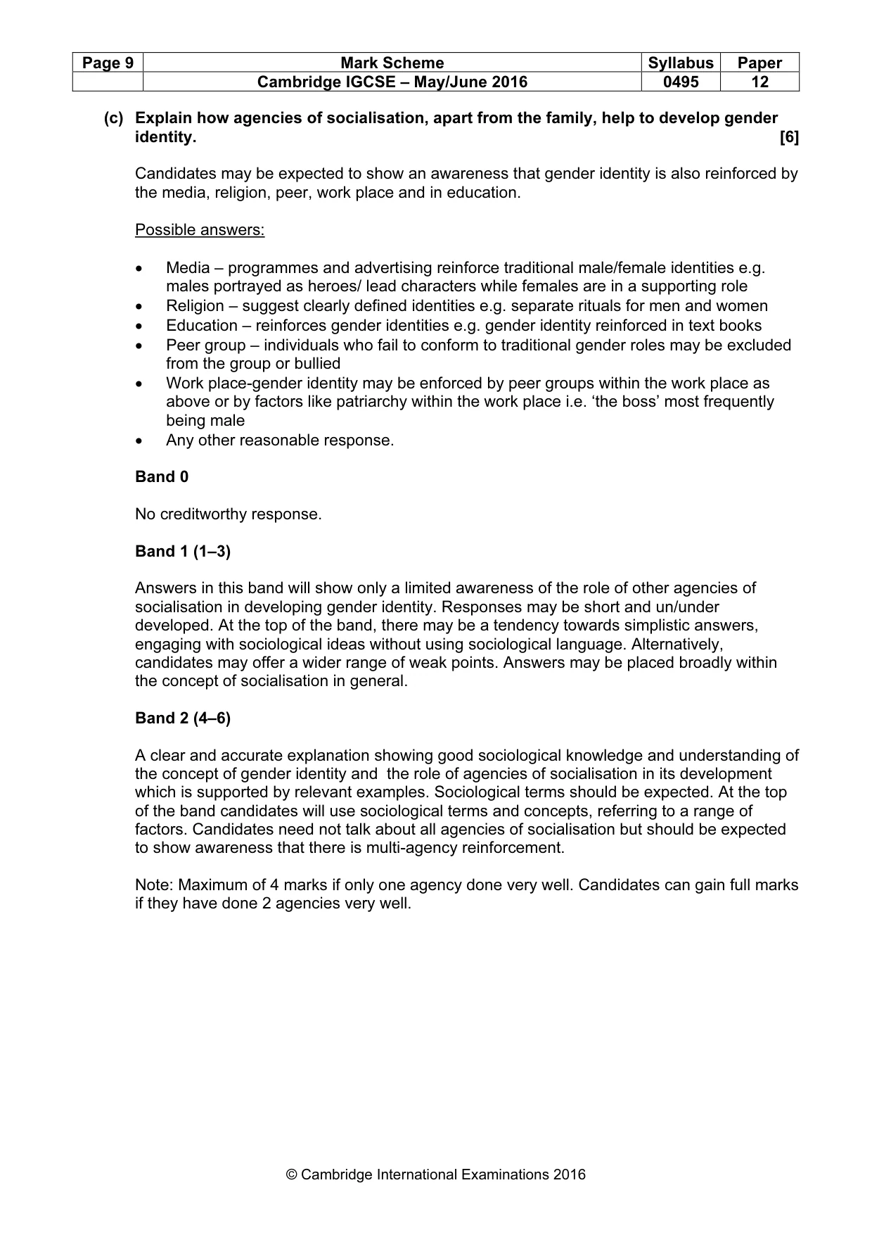 Mark scheme, page 9 of 17