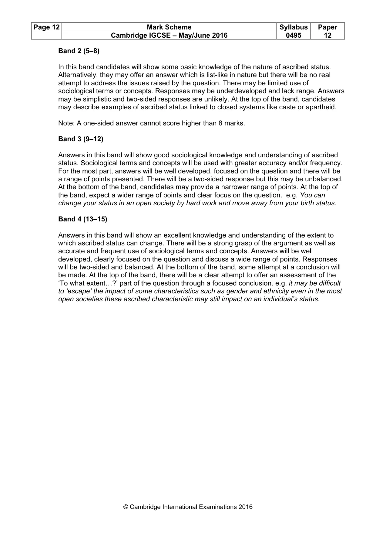 Mark scheme, page 12 of 17