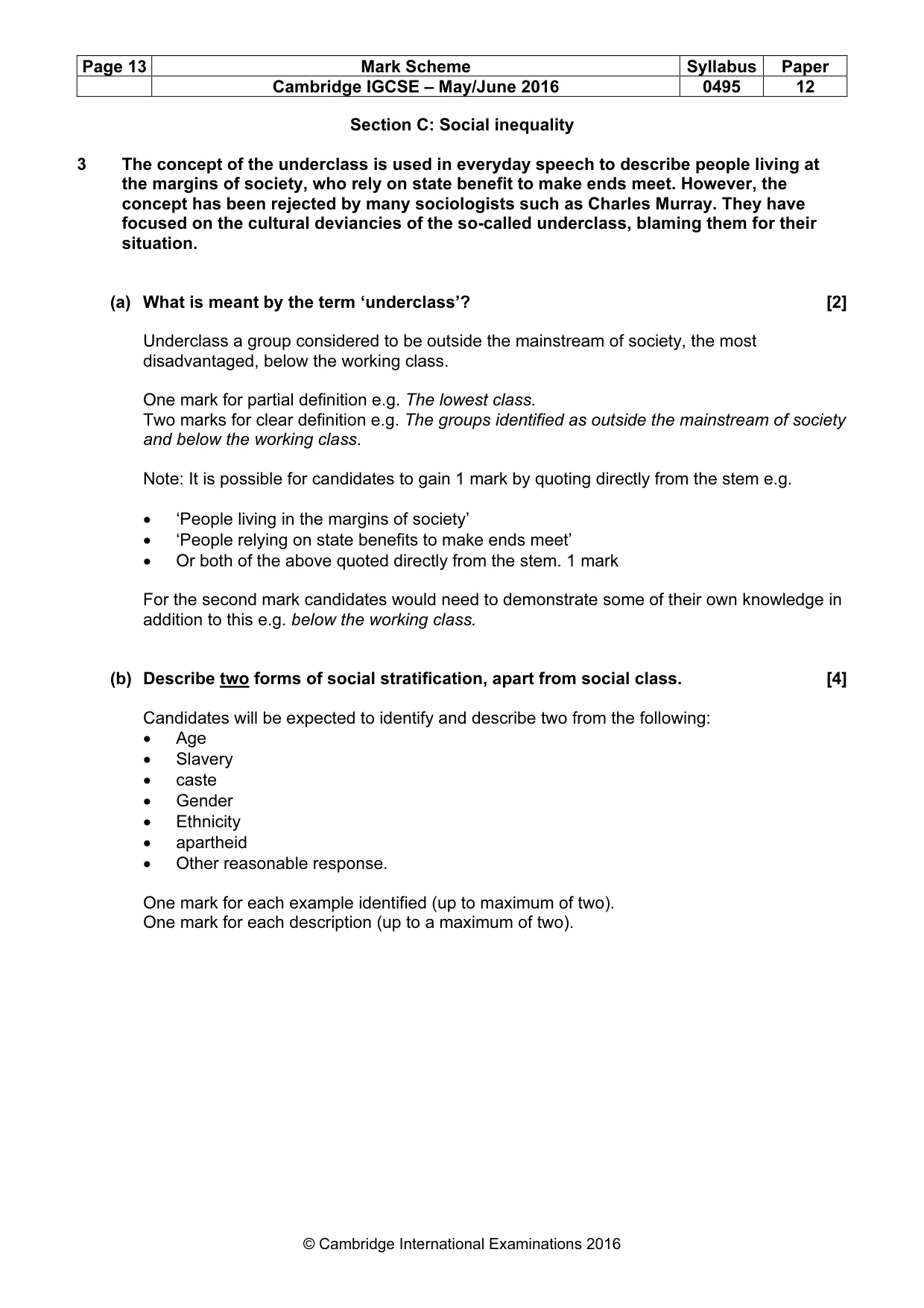 Mark scheme, page 13 of 17