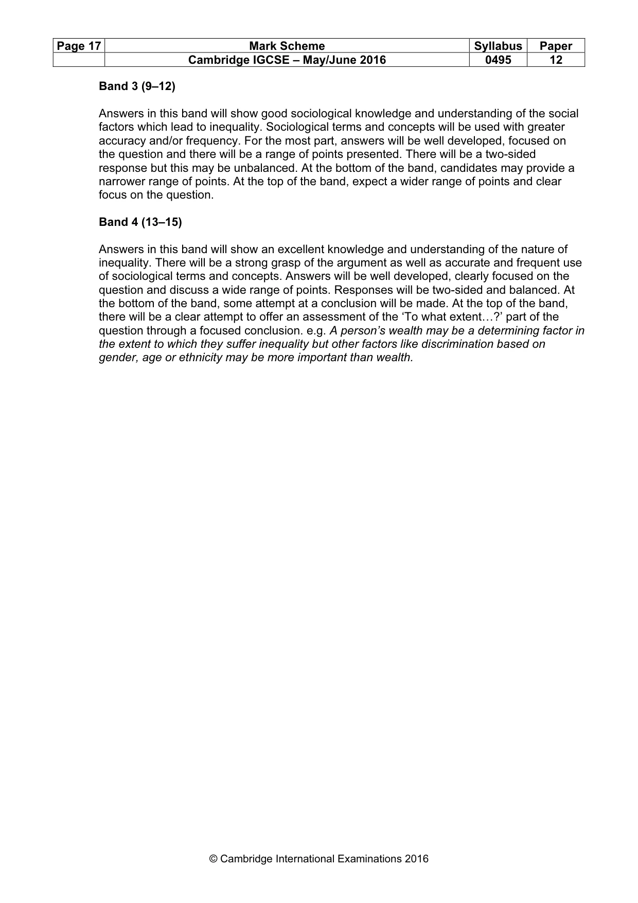 Mark scheme, page 17 of 17
