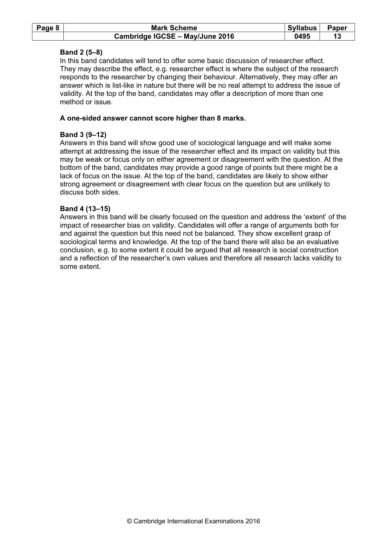Mark scheme, page 8 of 18
