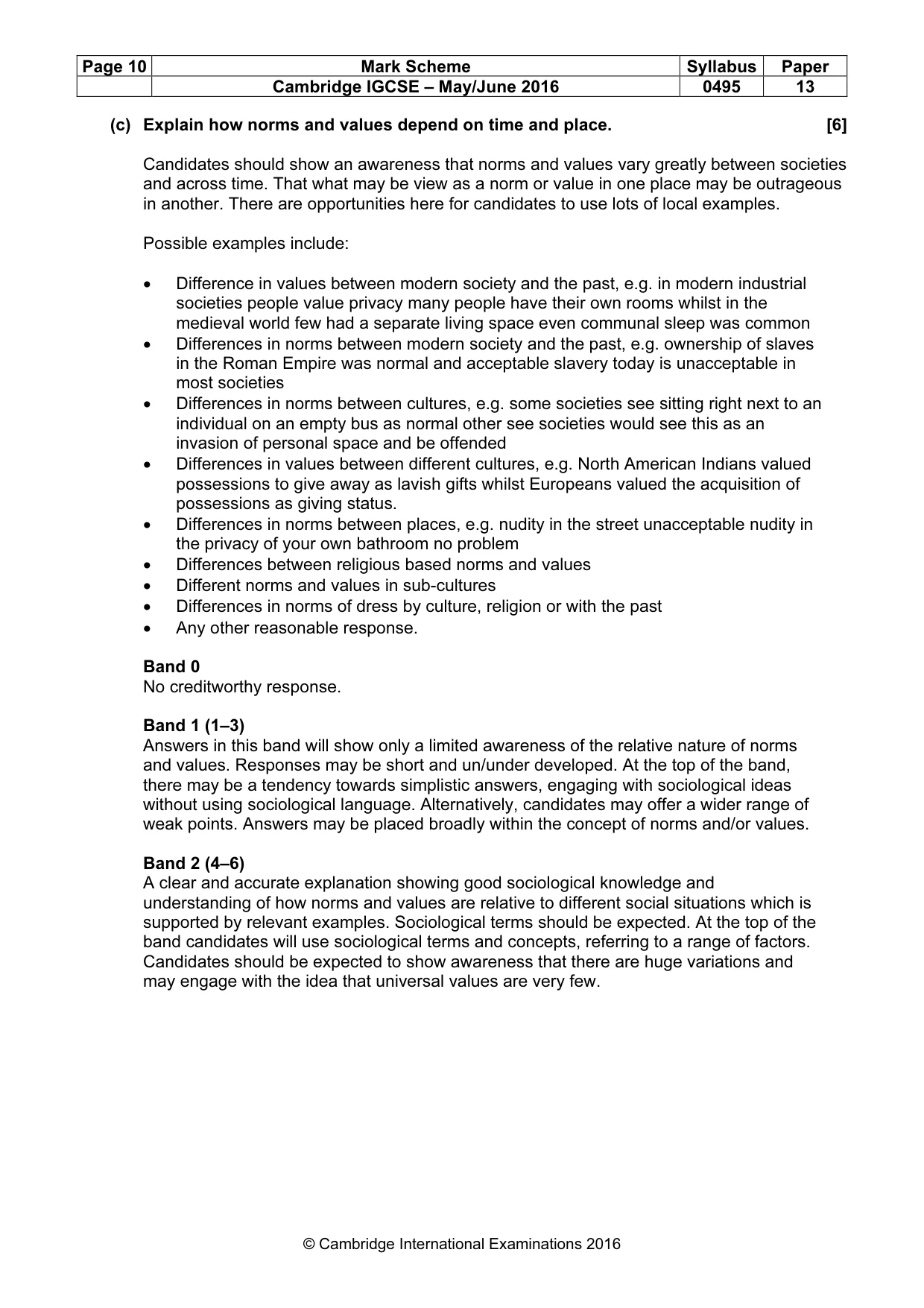 Mark scheme, page 10 of 18