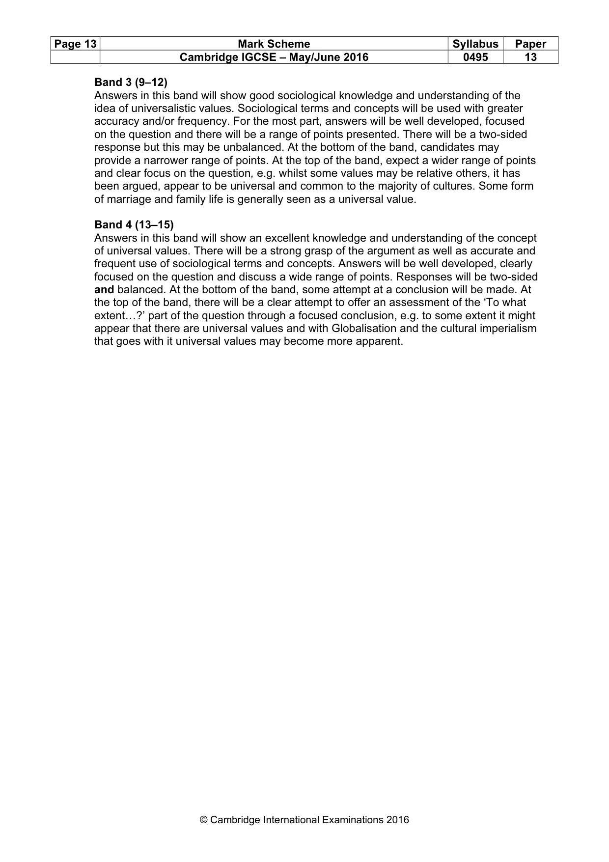 Mark scheme, page 13 of 18