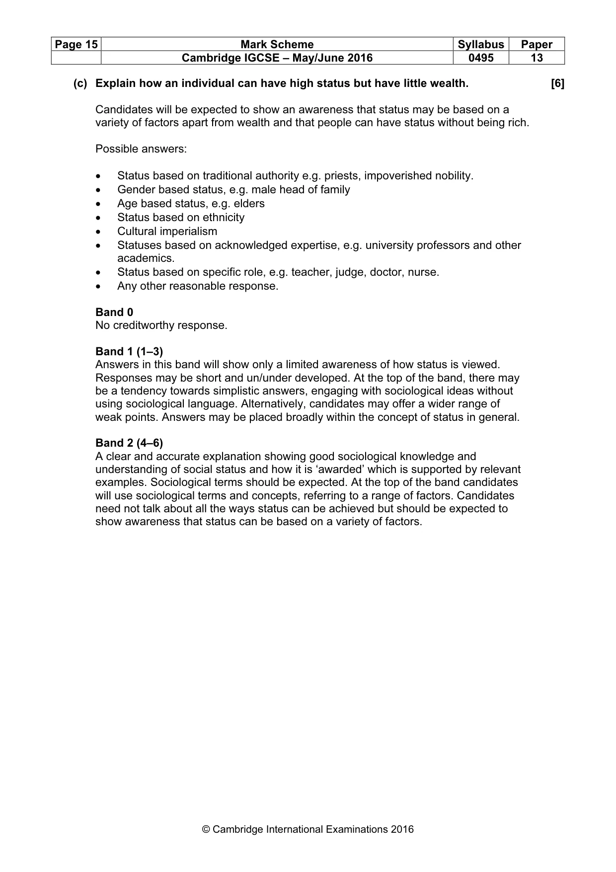 Mark scheme, page 15 of 18