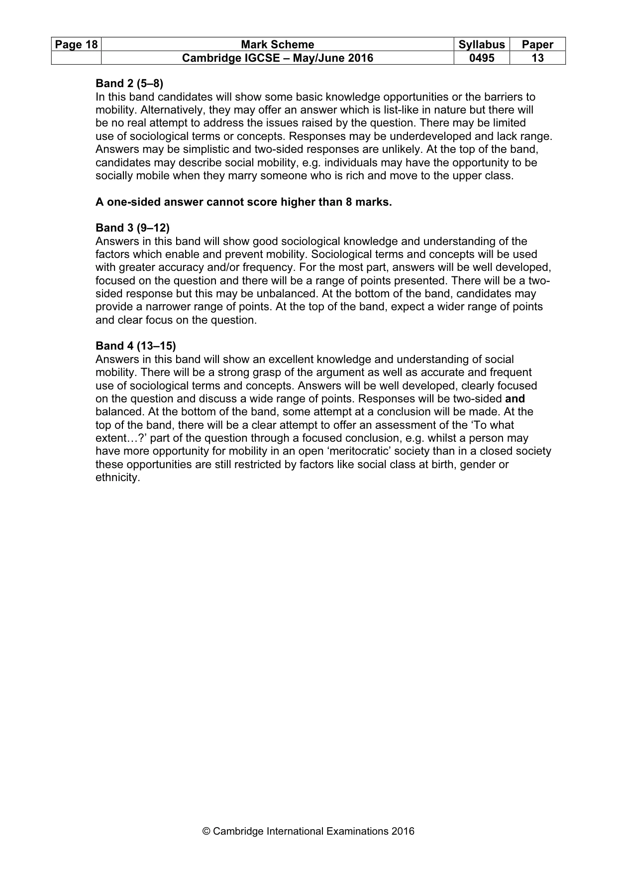 Mark scheme, page 18 of 18