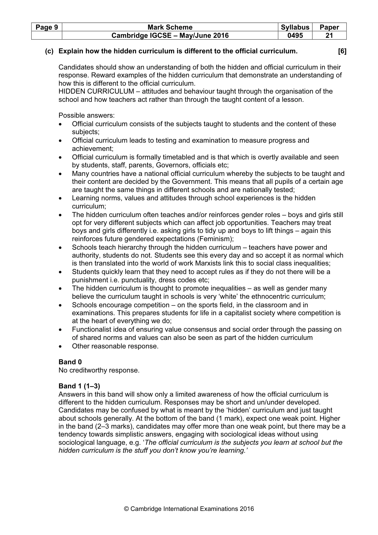 Mark scheme, page 9 of 26